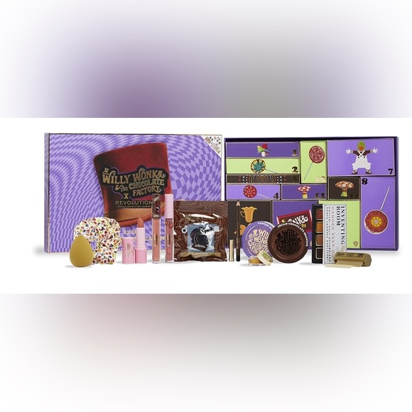 Willy Wonka x Revolution Limited 12 Day Advent Beauty Calendar. New In Box - Picture 2 of 6